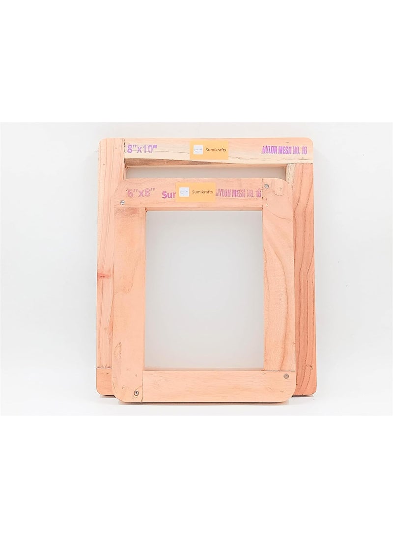 sumikrafts Screen Printing Wooden Frame2 Assorted Sizes 6x88x10inches