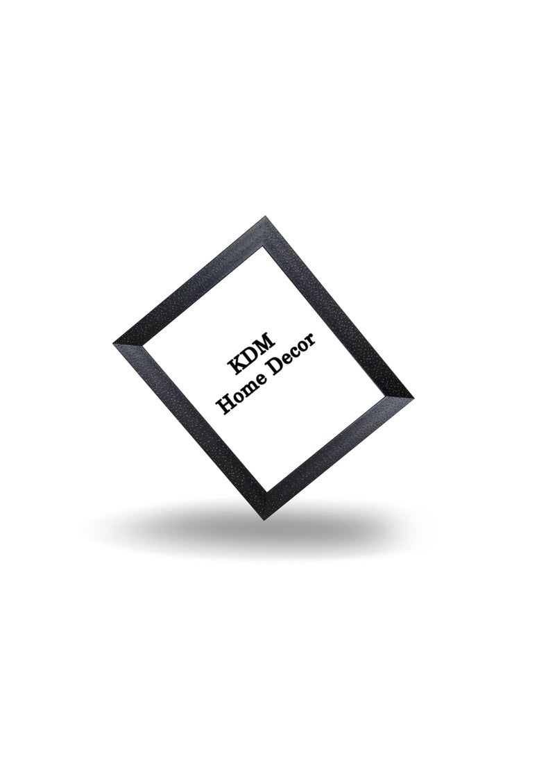 KDM HOME DECOR Photo frame 12x18 Inch Black Dot Color Flexible Glass Synthetic Wood HangingTable Top Modern Photo Frame for Wall Decoration