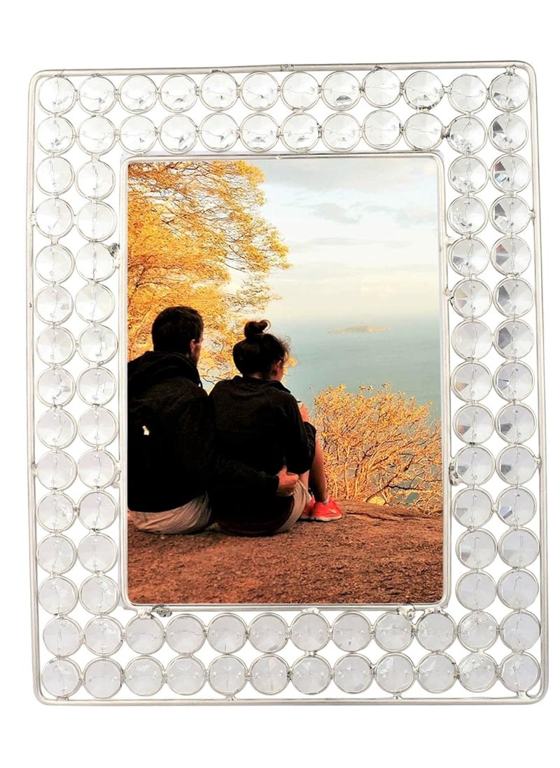 Marigold Stores Summer Sale Attractive Sparkling Clear Crystal Photo Frame Picture Size 5 X 7 inches