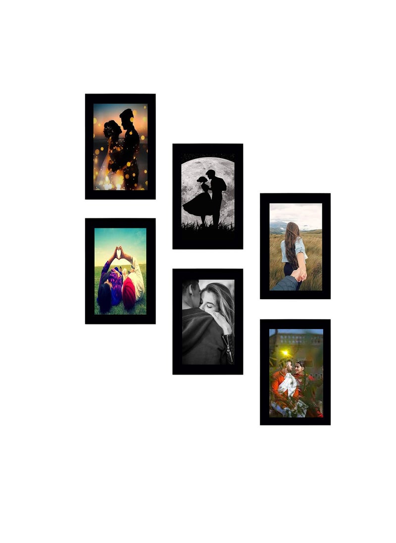 VUF Black wall photo frame set of 6 6 pcs 4x6 each