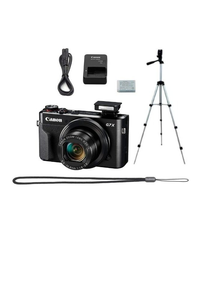 PowerShot G7 X Mark II Digital Camera With Tripod & Accessories