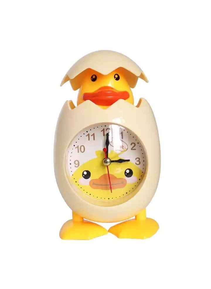 Zemic Alarm Clock Digital Alarm Clock Quartz Alarm Clock Creative Chick Clock for Heavy Sleepers Kids Large Display with Snooze Time Temperature Function for Bedroom Pop Vinyl Figure Yellow