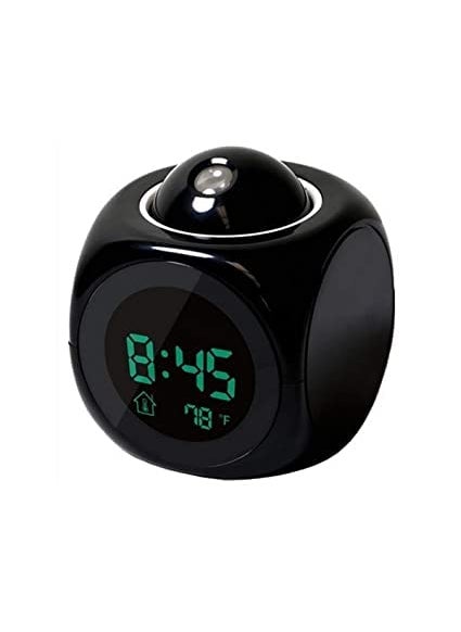 KIDINGTON Digital LCD Voice Talking Function LED WallCeiling Projection AlarmSnoozeTemperature Display 12hr24hr Bedside Alarm Clock