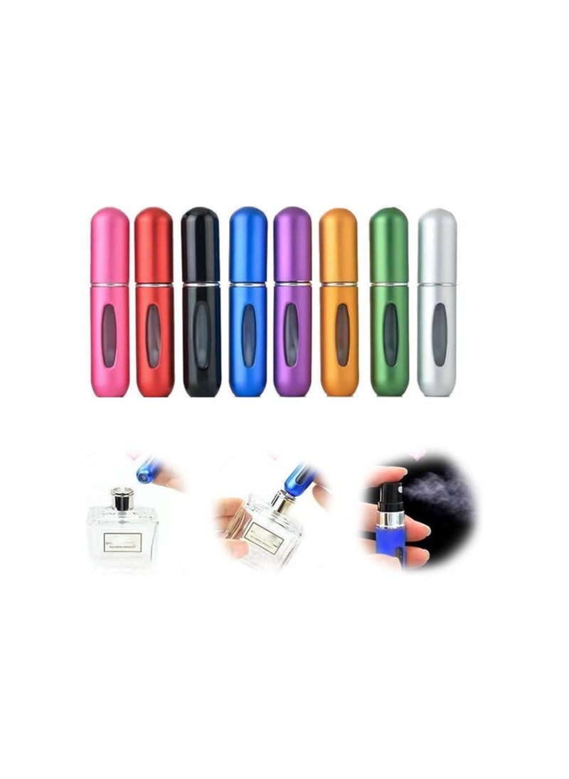 8PCS Goodwillbrave Portable Perfume Atomizer, Refillable Travel Perfume Atomizer, Portable Mini Refillable Perfume Bottle, Perfume Travel Refillable, Travel Perfume Bottle Refillable
