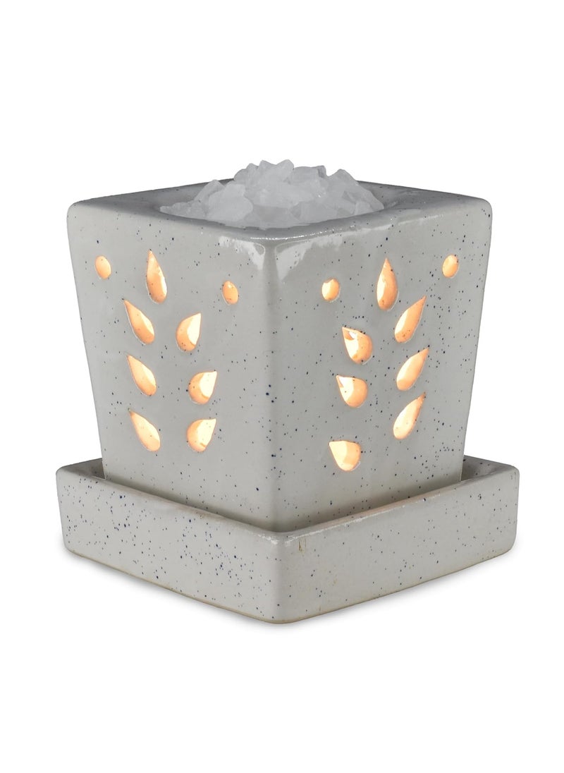 Kriti Life Ceramic Electric Diffuser with Night Lamp Camphor Aroma Oil Loban Bakhoor Oudh Diffuser Smart Multipurpose Burner for Home Fragrance Aromatherapy Spa Meditation Mosquito Repellant
