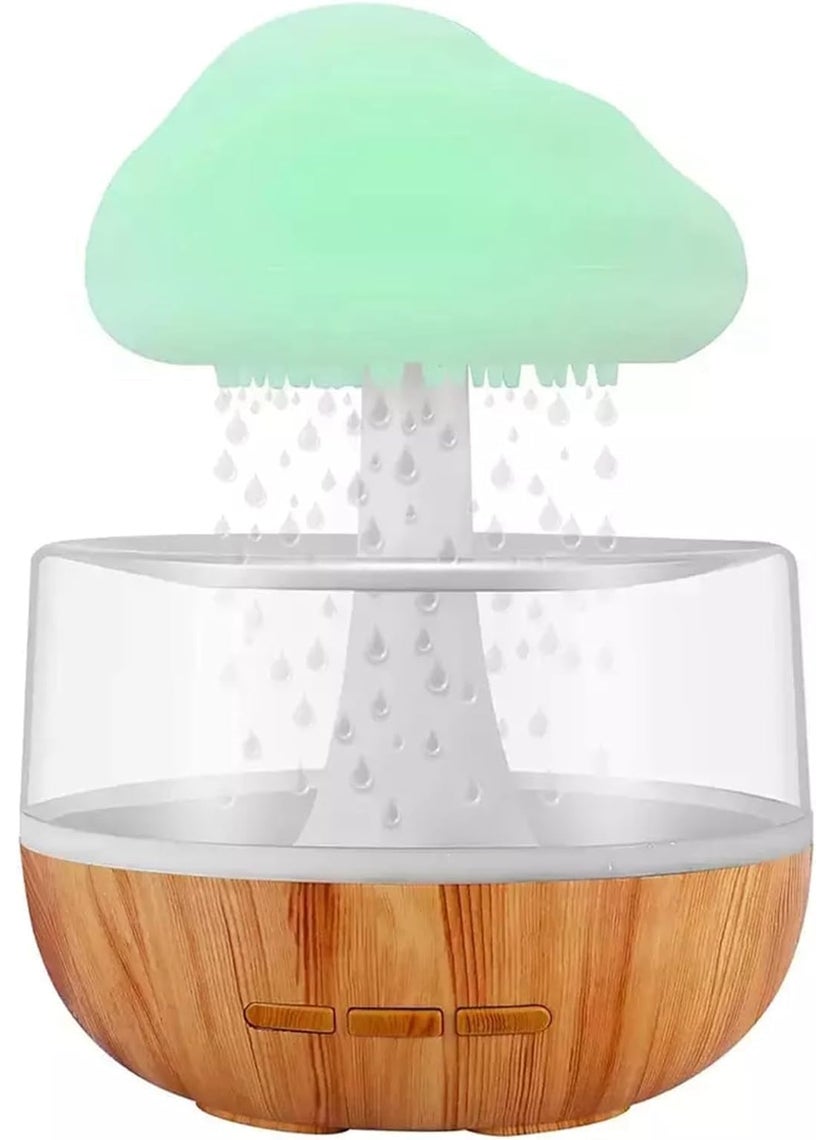 Raining Cloud Night Light Aromatherapy Essential Oil Diffuser Micro Humidifier Desk Fountain Bedside Sleeping Relaxing Mood Water Drop Sound1PCS