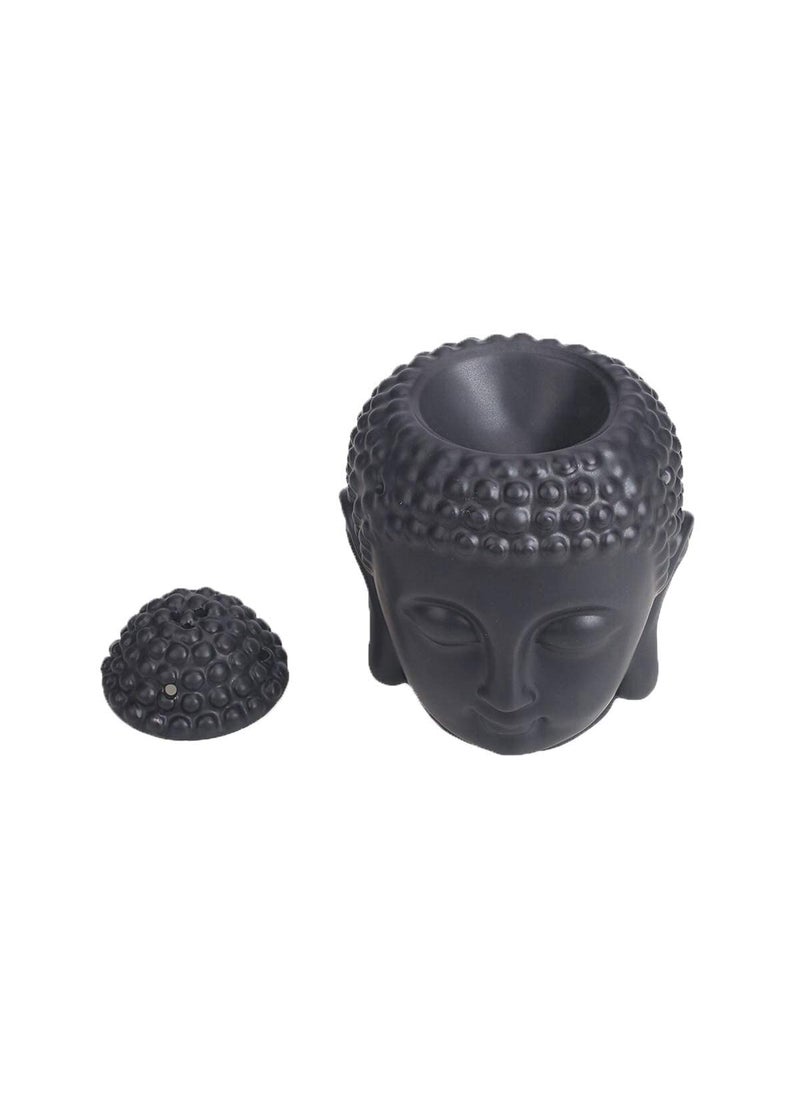 Peepalcomm Ceramic Buddha Diffuser for Home and Decor Showpiece Buddha Head Bedroom Etc Black Buddha