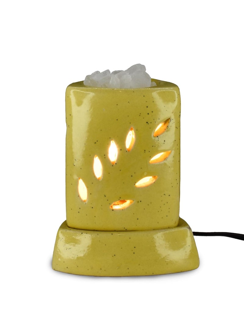 Kriti Life Ceramic Electric Diffuser with Night Lamp Camphor Aroma Oil Loban Bakhoor Oudh Diffuser Multipurpose Burner for Home Fragrance Aromatherapy Spa Meditation Mosquito Repellant CD 01