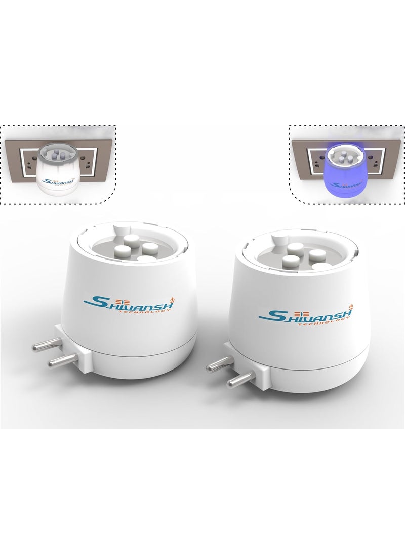 SHIVANSH TECHNOLOGY Kapoor Dani Camphor DiffuserElectric Camphor Aroma Oil Diffuser For Home Fragrance With Plastic Night Lamp Natural Air Purifier For Home Fragrance White Light Blue Light