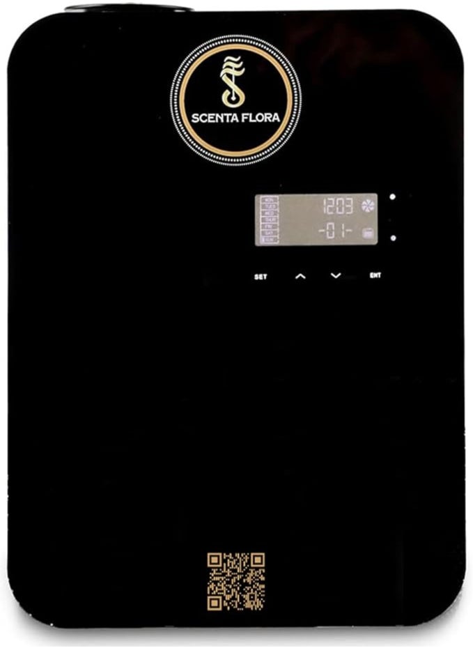 Scentique Medium V2 Scent Diffuser Machine for Retail Stores, Office Reception Areas & Living Areas | Up to 1200 m³ Coverage Compact, Mobile App Programmable with 500 ml Capacity (Black)