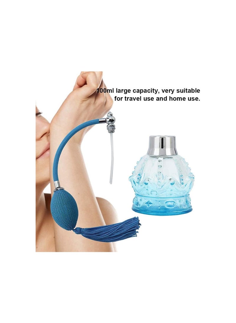 80ml Glass Refillable Perfume Bottle, Empty Perfume Atomizer Dispenser Bottle Vintage Perfume Bottle with Tassel for Home Travel