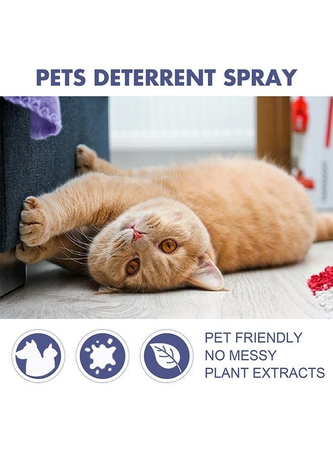 Pets Deterrent Spray，Cat Scratch Deterrent Spray,Stop Cats Scratching Furniture,Stop Spray for Cats and Dogs(50ML)