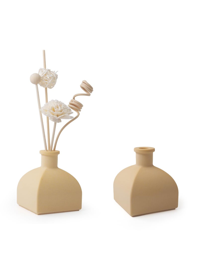 FirstTry Diffuser Bottle Vase Resin Mold I Pillar Casting Plaster Silicone Epoxy Mould I Succulent Concrete Molds for DIY Handmade Candles Jewelry Trinket Storage Flowers Pot Decoration BB