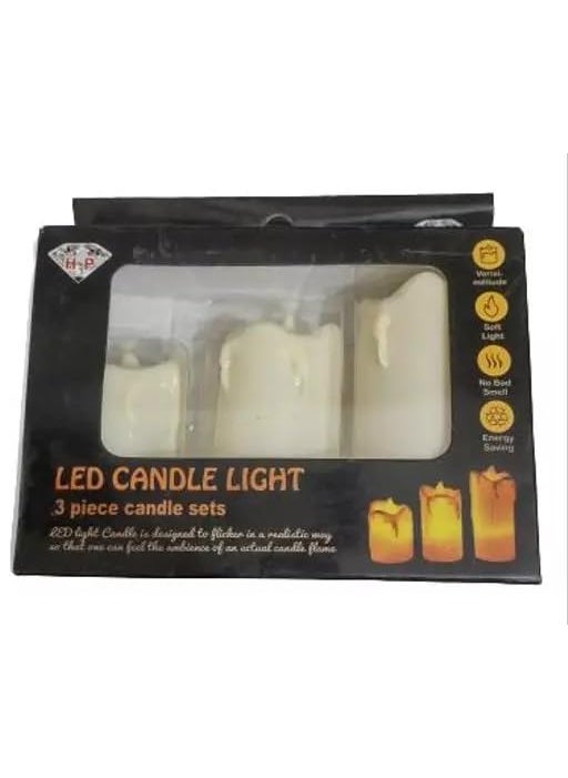 The Decor Affair White Flames an Elegant Pack of 3 Crafted to Transcend Ordinary Illumination and Bestow a Celestial Ambiance