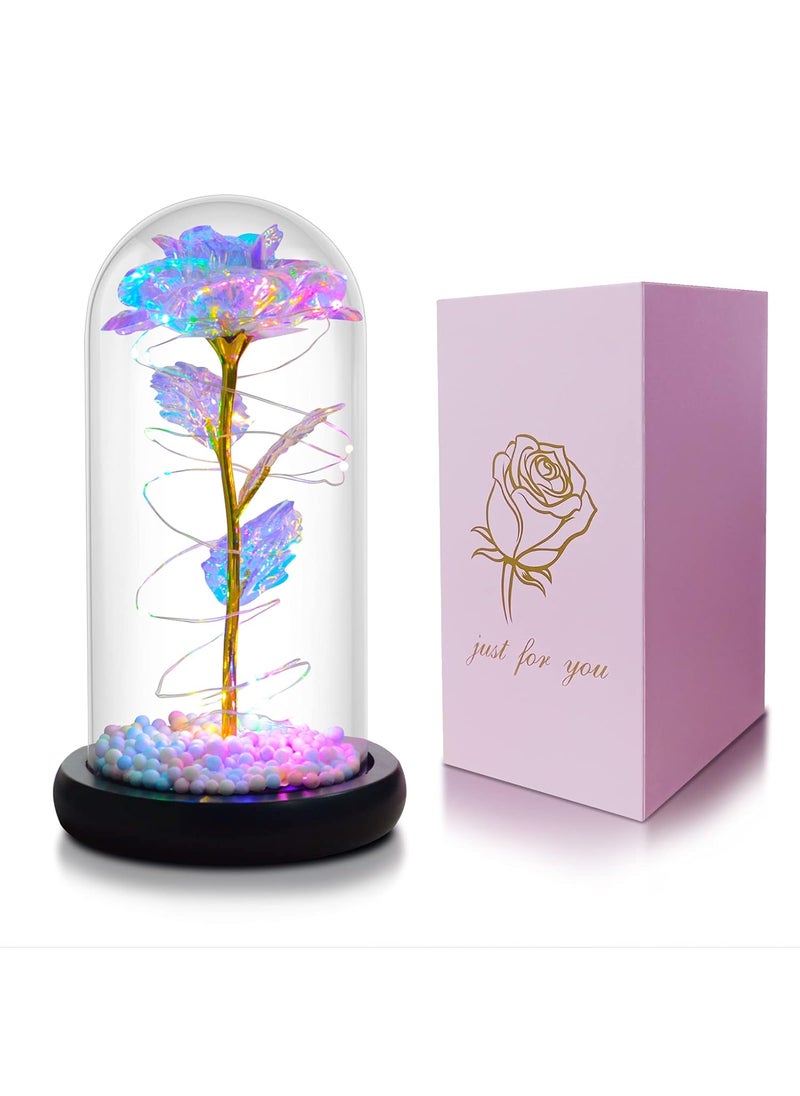 QUELIEN Mom Gifts for Mothers DayBirthday Gift for Women from DaughterArtificial Flower Lasts in A Glass Dome Unique Gifts is for Mothers DayChristmasAnniversaryValentines Day