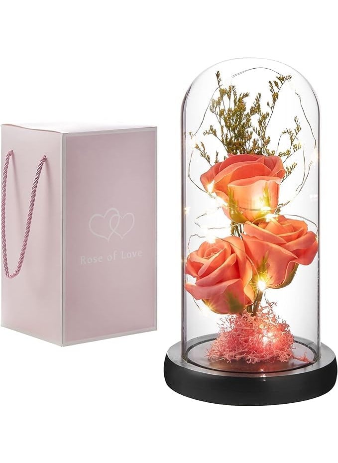Rose for Women Gifts for Mom Personalized Gifts for Women Womens Gifts for Christmas Cute Unique Glass Rose Flower Gift Womans Gift Ideas Mother Wife Daughter Design 3 2024