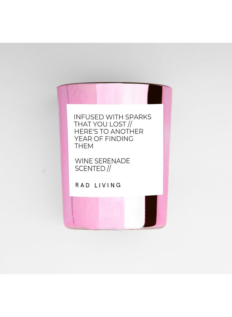 Rad Living Happy Anniversary Wine Serenade Scented Aromatic Fragrance 50 Hours Burn Time Gift for Him Her Wife Husband BFF Unique Gifts Anniversery Gifts Couples