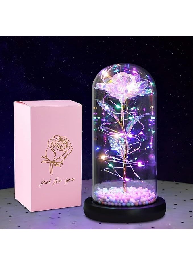 Rose for Women Gifts for Mom Personalized Gifts for Women Womens Gifts for Christmas Cute Unique Glass Rose Flower Gift Womans Gift Ideas Mother Wife Daughter Design 2 2024