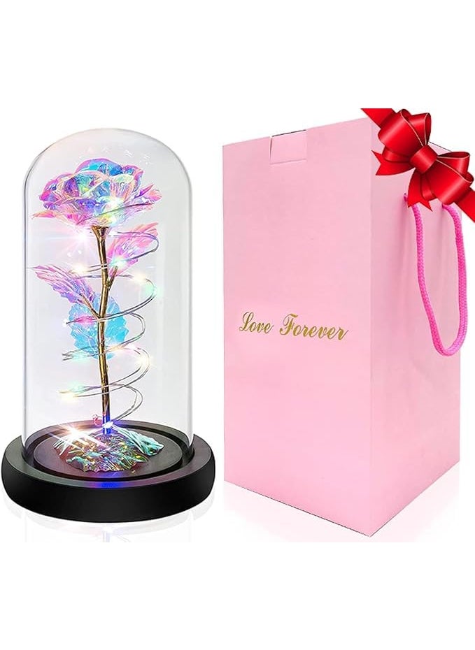 Rose for Women Gifts for Mom Personalized Gifts for Women Womens Gifts for Christmas Cute Unique Glass Rose Flower Gift Womans Gift Ideas Mother Wife Daughter Design 1 2024
