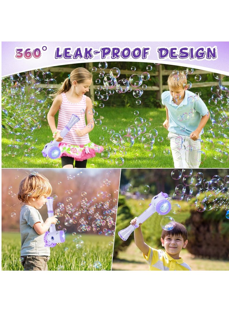 Toys for 3+ Year Old Girls Kids: Unicorn Bubble Wand with Cool Light Gifts for Age 3 4 5 6 7 8 Years Old Kids Baby Bubble Machine for Parties Birthday for Toddler Ages 3-8
