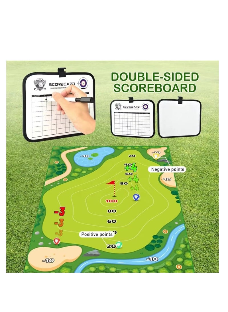 Golf Chipping Game Mat with Golf Club & Sticky Balls – 47