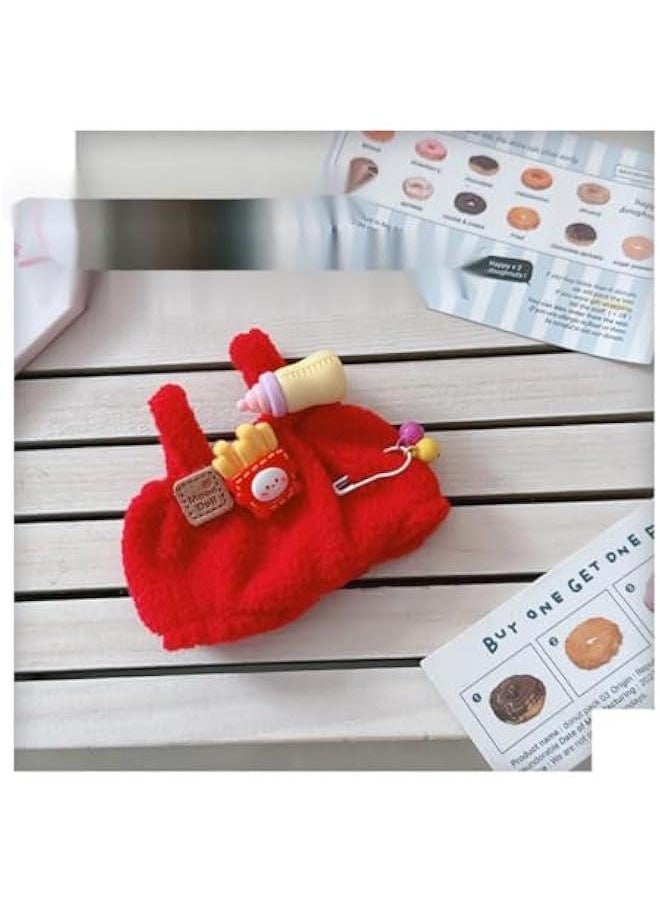 17cm labubu Doll Clothes Set for 17cm labubu Accessories Suit no Doll only Clothes (1red Milk Bottle Jumpsuit)