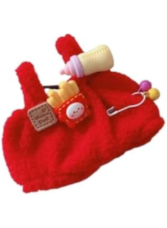 17cm labubu Doll Clothes Set for 17cm labubu Accessories Suit no Doll only Clothes (1red Milk Bottle Jumpsuit)