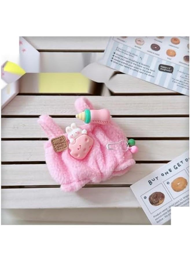 17cm labubu Doll Clothes Set for 17cm labubu Accessories Suit no Doll only Clothes (1Pink Milk Bottle Jumpsuit)