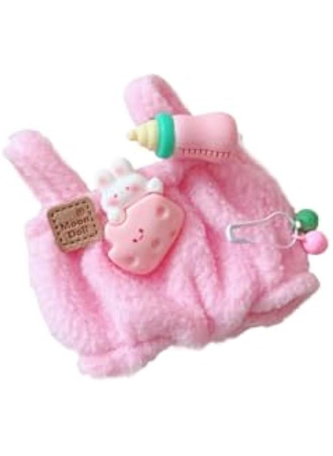 17cm labubu Doll Clothes Set for 17cm labubu Accessories Suit no Doll only Clothes (1Pink Milk Bottle Jumpsuit)