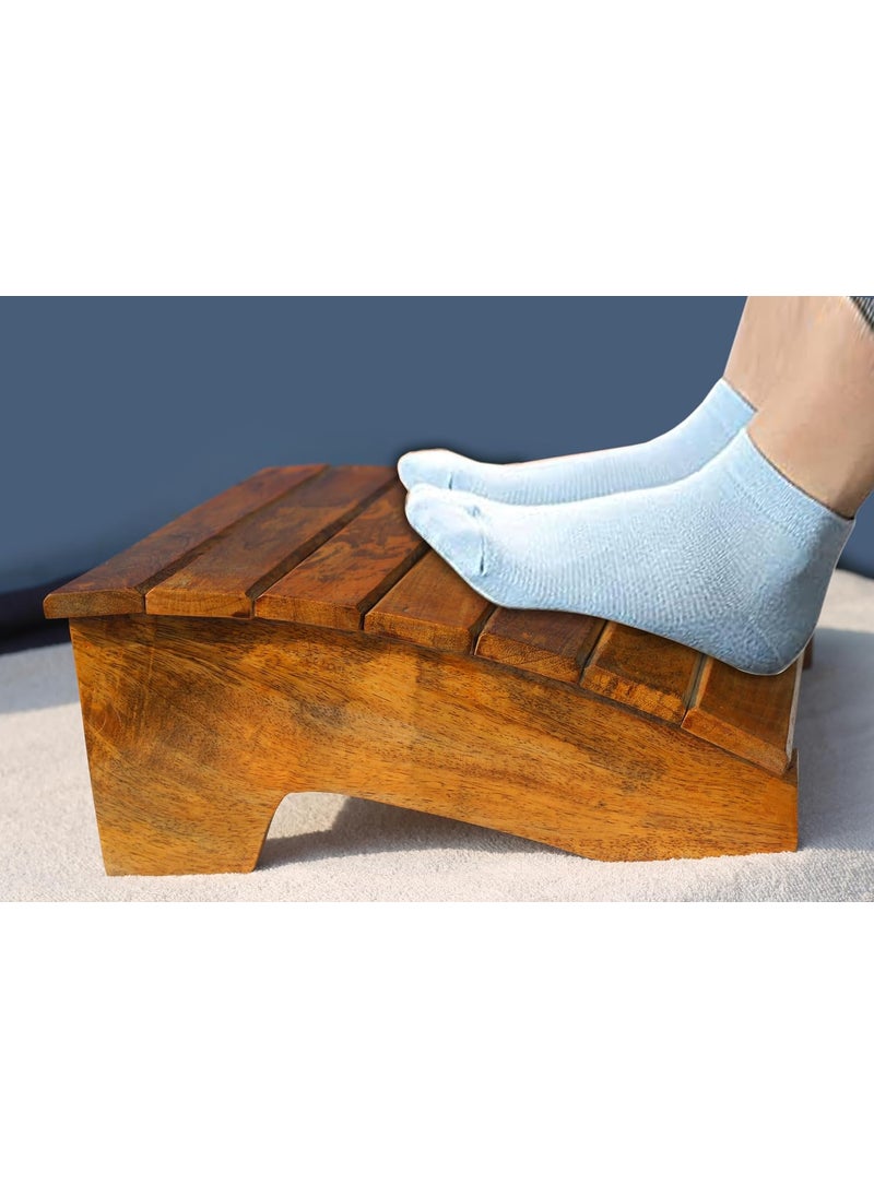 Woodiva Under Desk Foot Rest for Home and Office Chairs Ergonomic Support for PC Gaming Work Standing Desks Size L 38X W 31X H 13 cm Boot Cut