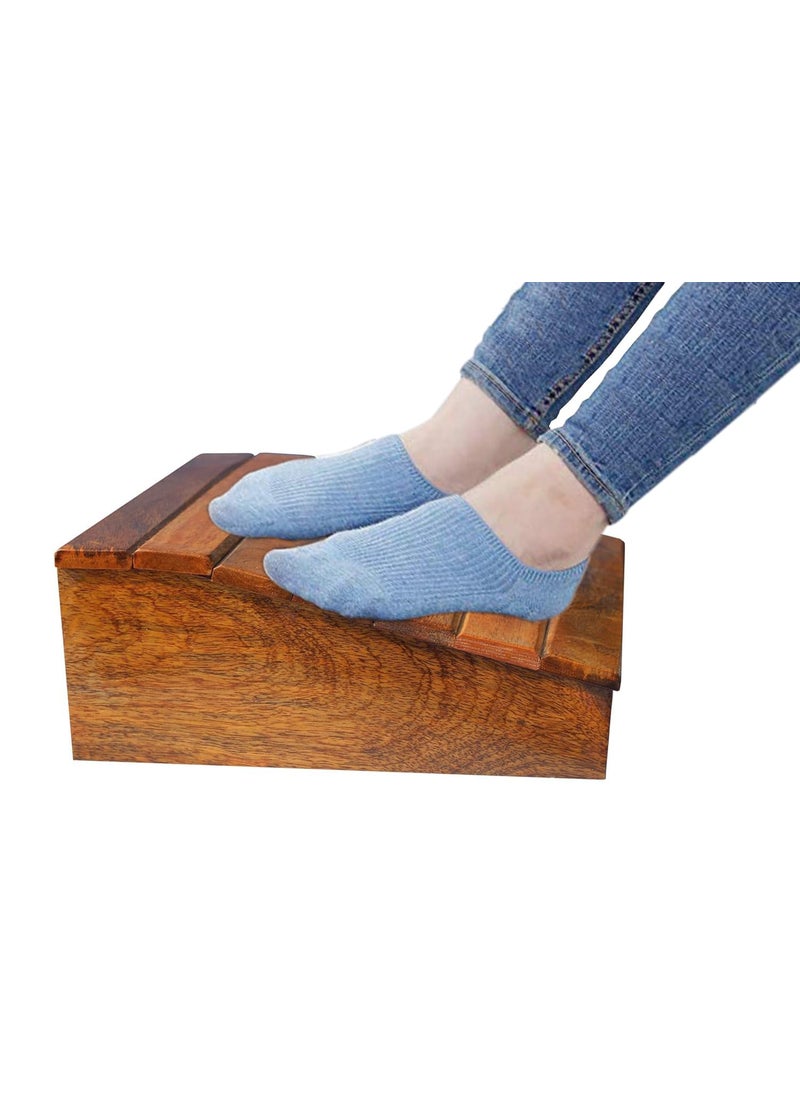 Woodiva Under Desk Foot Rest for Home and Office Chairs Ergonomic Support for PC Gaming Work Standing Desks Size L 38X W 31X H 13 cm Plain