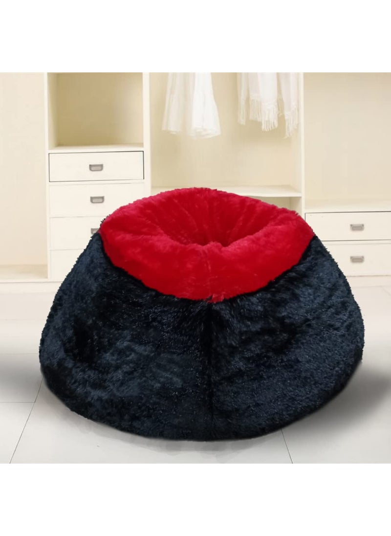 New Fur Bean Bag Gaming Chair for Gamers Black and Red 3XL Without Beans Only Cover