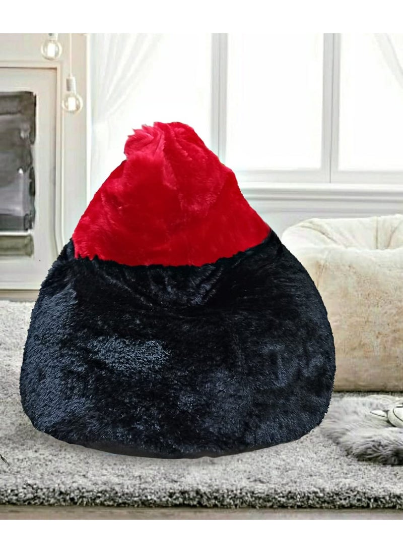 Deeku Art Red and Black Bean Bag Gaming Chair for Kids and Adults XXXL Without Beans