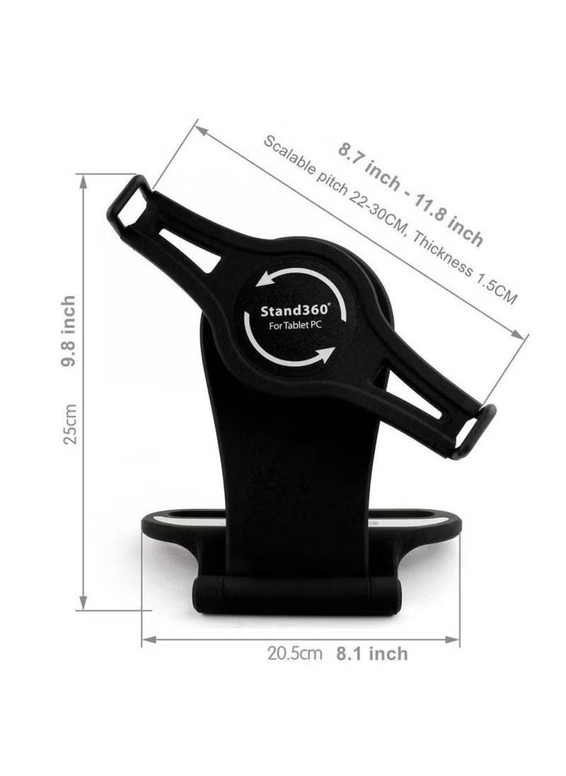 Universal 360 Degree Rotatable Tabletop iPad Stand – Adjustable Holder for Tablets 7-10 Inch, Sturdy, Lightweight, Multi-Angle Viewing, Ideal for Reading, Watching, and Video Calls