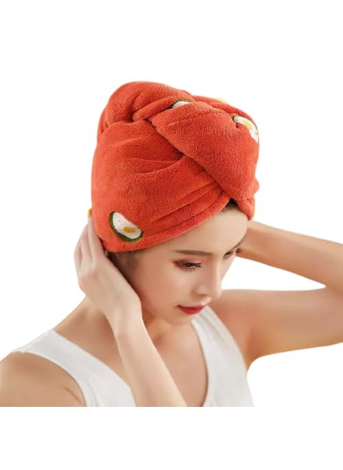 Hairbliss Fab Turban Towel Hair Wrap for MediumLong Hair Care Nature Inspired Fab Sunset Hue UltraPlush Hair Drying Towel SuperAbsorbent SuperSoft Luxury