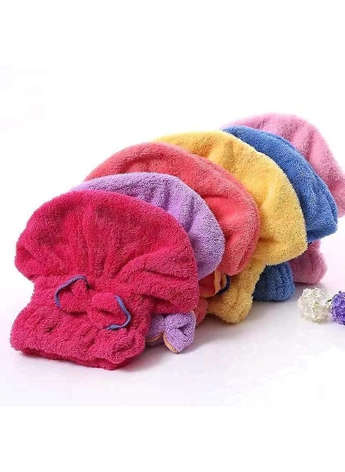 Utsbhu Hair Towel Wrap Absorbent Towel HairDrying Quick Collection Hair Wrap with Bow Cotton Microfiber Hair Easy Wrap for Wet Hair Fast Dry TowelSoft Cap Turban
