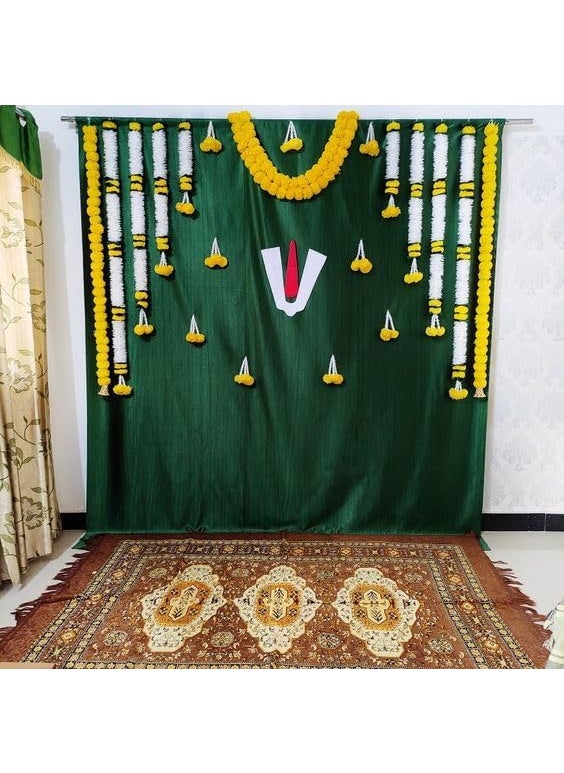 Sellplus Backdrop Setup for Mehndi Marrige Pooja ganpatiAll FestivalsHouse Hold FunctionsHaldi Function Any Traditional Ceremonies Set 99