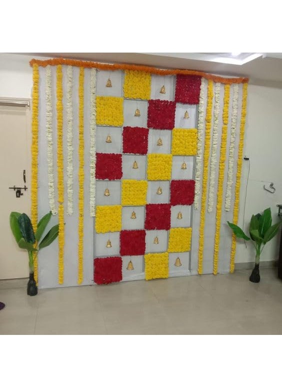 Sellplus Backdrop Setup for Mehndi haldi Marrige Pooja ganpati Home Decoration Set 50