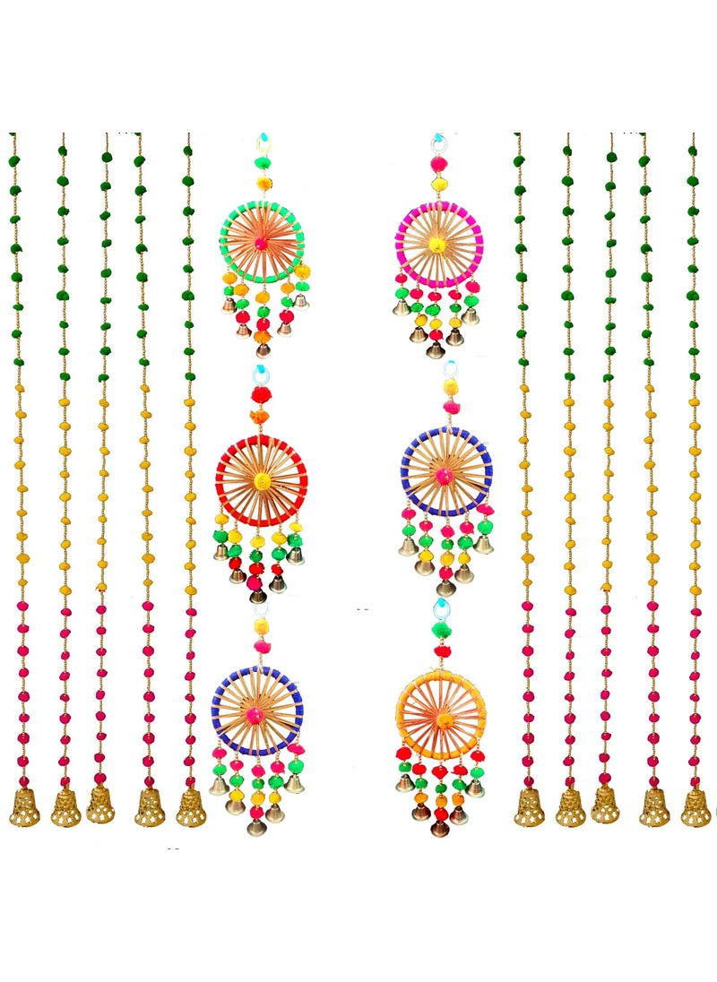 3A FEATURETAIL Plastic Stage Backdrop Decoration Items Sets For Festivals Pooja Haldi Mehandi Birthday Anniversary Wedding Diy Decoration Kits 16 Pc Set Design Style 1