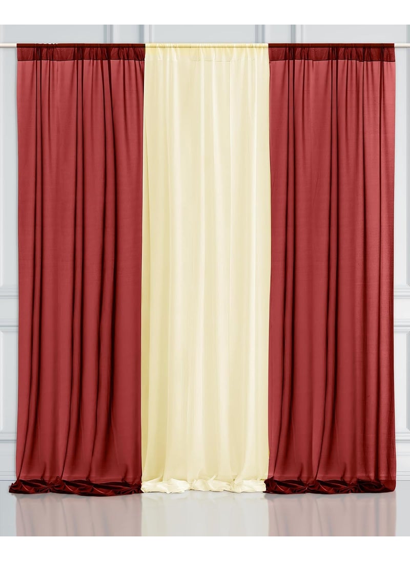 Special You Dark Red Fawn Backdrop for Decoration Background Decoration Cloth Backdrop Cloth for Birthday Wedding Backdrop for Photography Backdrop for Pooja Decoration 3 Pcs