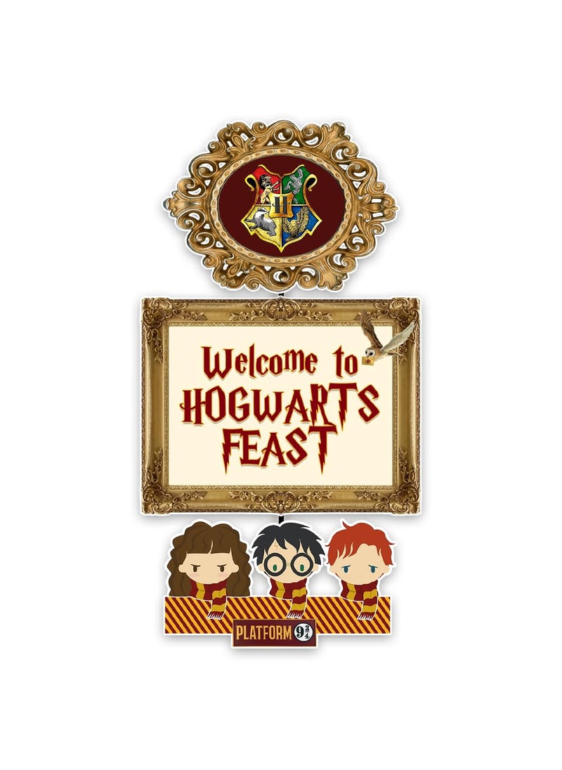 Suruchi Strokes Potter Head Birthday Theme Party Decorations items Happy Birthday Cake Topper Return Gift Tag Eye Mask Frill Hangings Photobooth Props Backdrop Cutout Poster Welcome Poster
