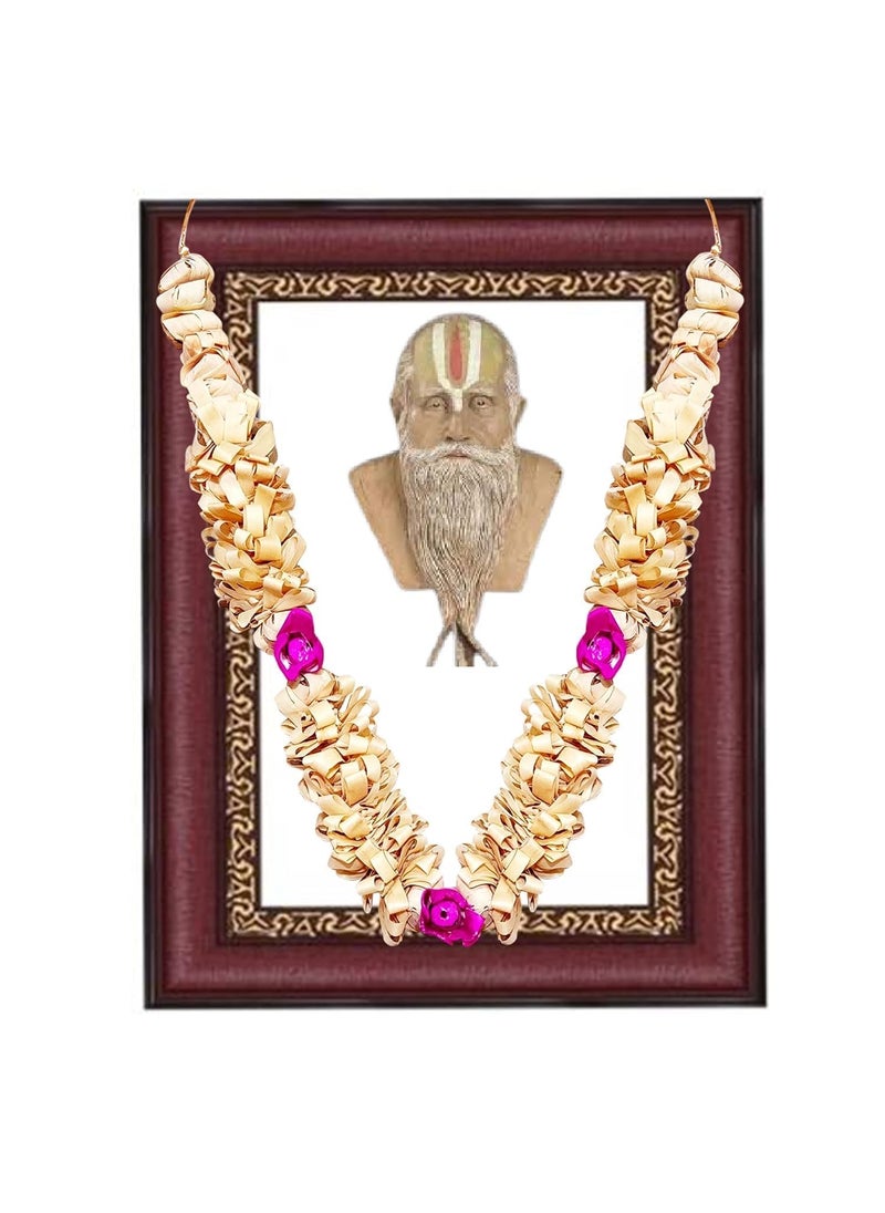 OKDEAL Sandalwood Mala for Photo Frame Sandalwood Garland for Death Person Sandalwood Haar for Frame Death Sandalwood Garland for God Chandan Mala for Photo Frame Size 15 inch Pack of 1
