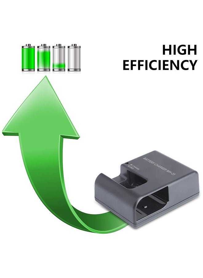 MH-25 Quick Charger for Nikon Camera Battery:MH-25a EN-EL15 EN-EL15a EN-EL15b EN-EL15c EP-5B D500 D600 D610 D750 D780 D800 D800E D810 D810A D850 D7000 D7100 D7200 D7500 Coolpix Z5 Z6 Z6 II Z7 Z7II V