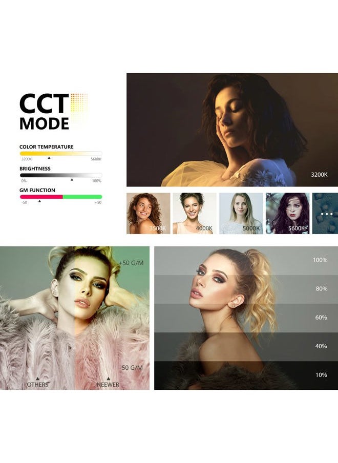RGB LED Video Light Stick, Touch Bar & APP Control, Magnetic Handheld Photography Lighting Wand, Dimmable 3200K~5600K CRI98+ Full Color LED Light with 6400mAh Battery, 17 Scenes, RGB1