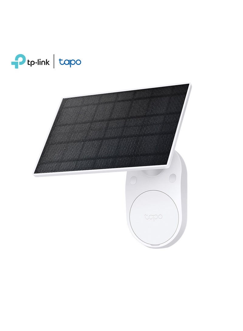 Tapo A201 Solar Panel for Tapo Battery Cameras with Non-Stop Power Supply, High-Efficiency Solar Cells, Flexible Installation, IP65 Weatherproofing, and Angle-Adjustable Mounting Bracket for Continuous Surveillance