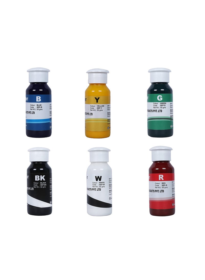 CHEMZEST MultiColor Liquid Pigments Set Bottle