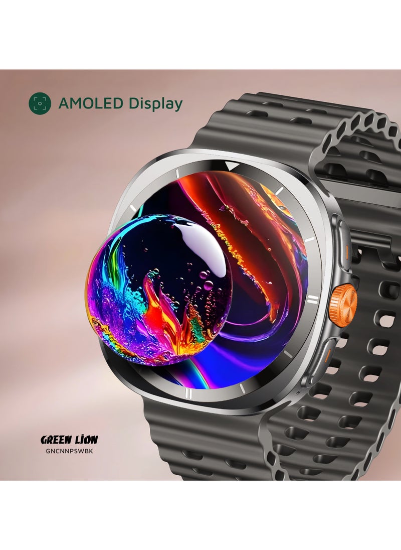 Connect Pro Smart Watch with AMOLED Display and High-Fidelity BT Calling / Always-on Display / Call/social notifications / Music Control / Raise Wrist Wake screen / Sleep monitoring / Sedentary Reminder / GL-SWA39 - Black