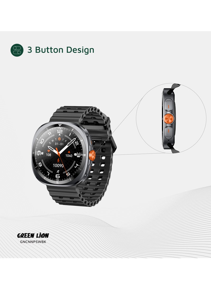 Connect Pro Smart Watch with AMOLED Display and High-Fidelity BT Calling / Always-on Display / Call/social notifications / Music Control / Raise Wrist Wake screen / Sleep monitoring / Sedentary Reminder / GL-SWA39 - Black