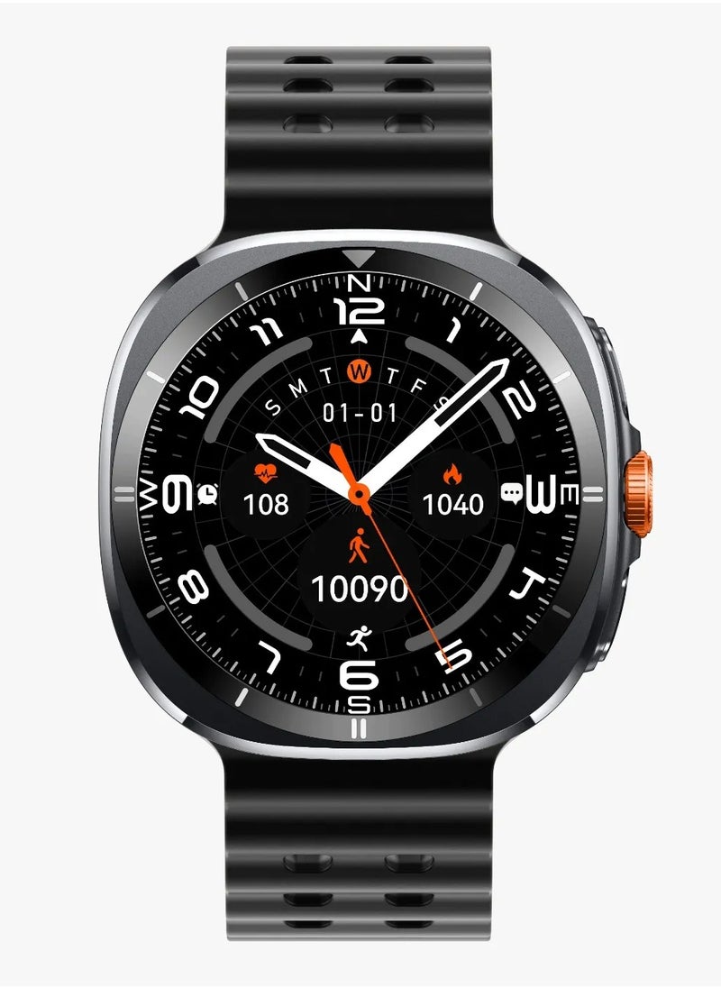 Connect Pro Smart Watch with AMOLED Display and High-Fidelity BT Calling / Always-on Display / Call/social notifications / Music Control / Raise Wrist Wake screen / Sleep monitoring / Sedentary Reminder / GL-SWA39 - Black