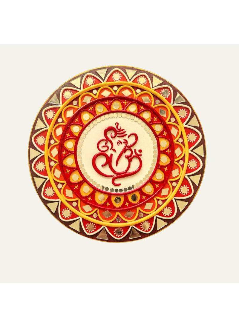 Decordial Ganesha lippan ecofriendly painting for ganesh chaturthi decoration items